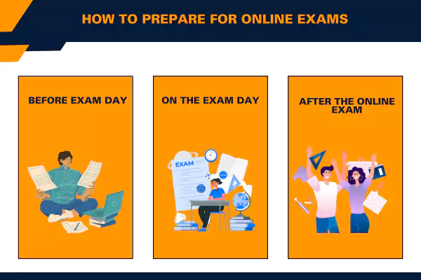 How to prepare for online exams: Before exam, on the exam day and after the exam.